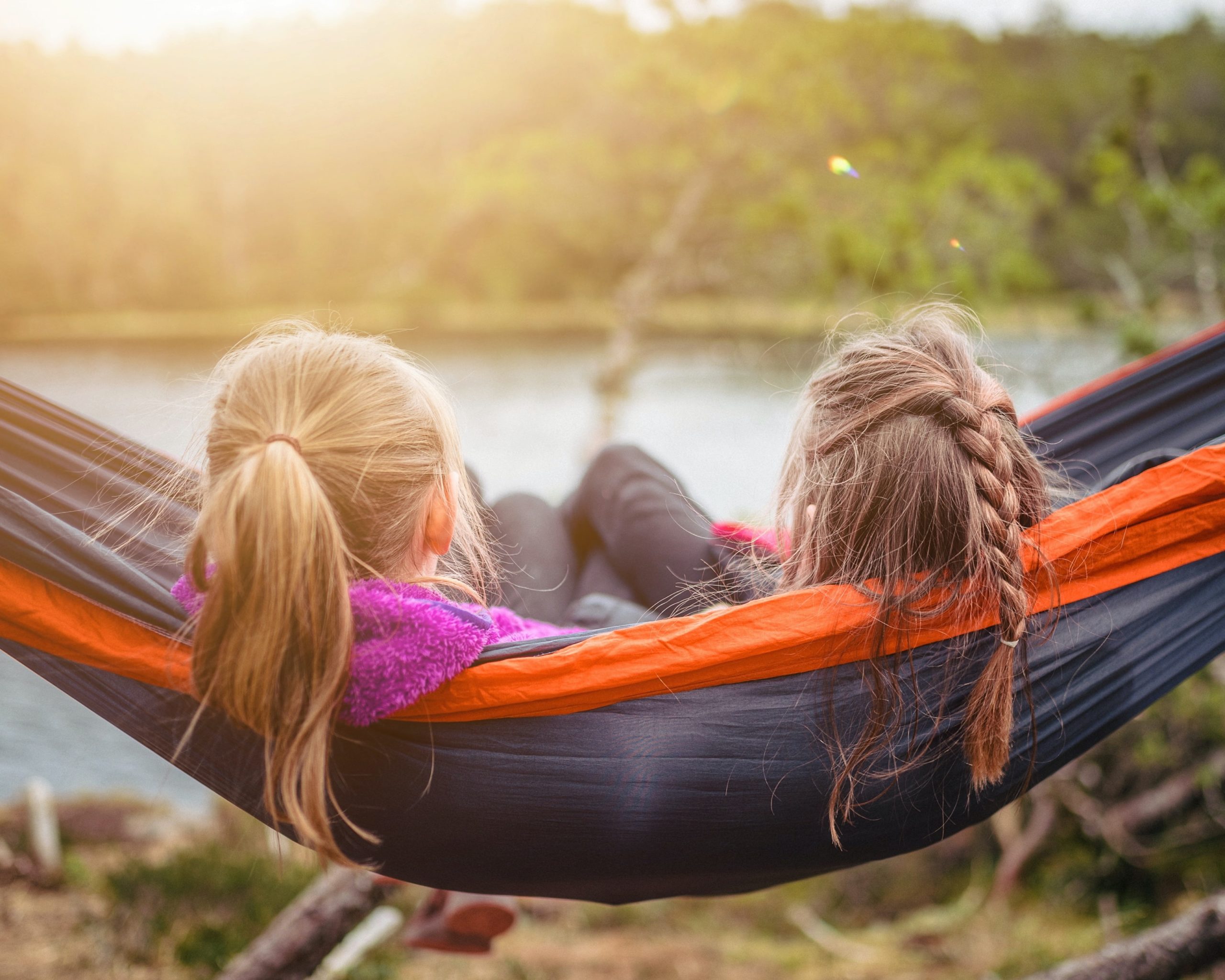 2 girls in hammock